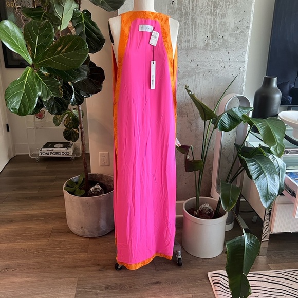 Nervi Orange Sleeveless Maxi Vest - Picture 13 of 13